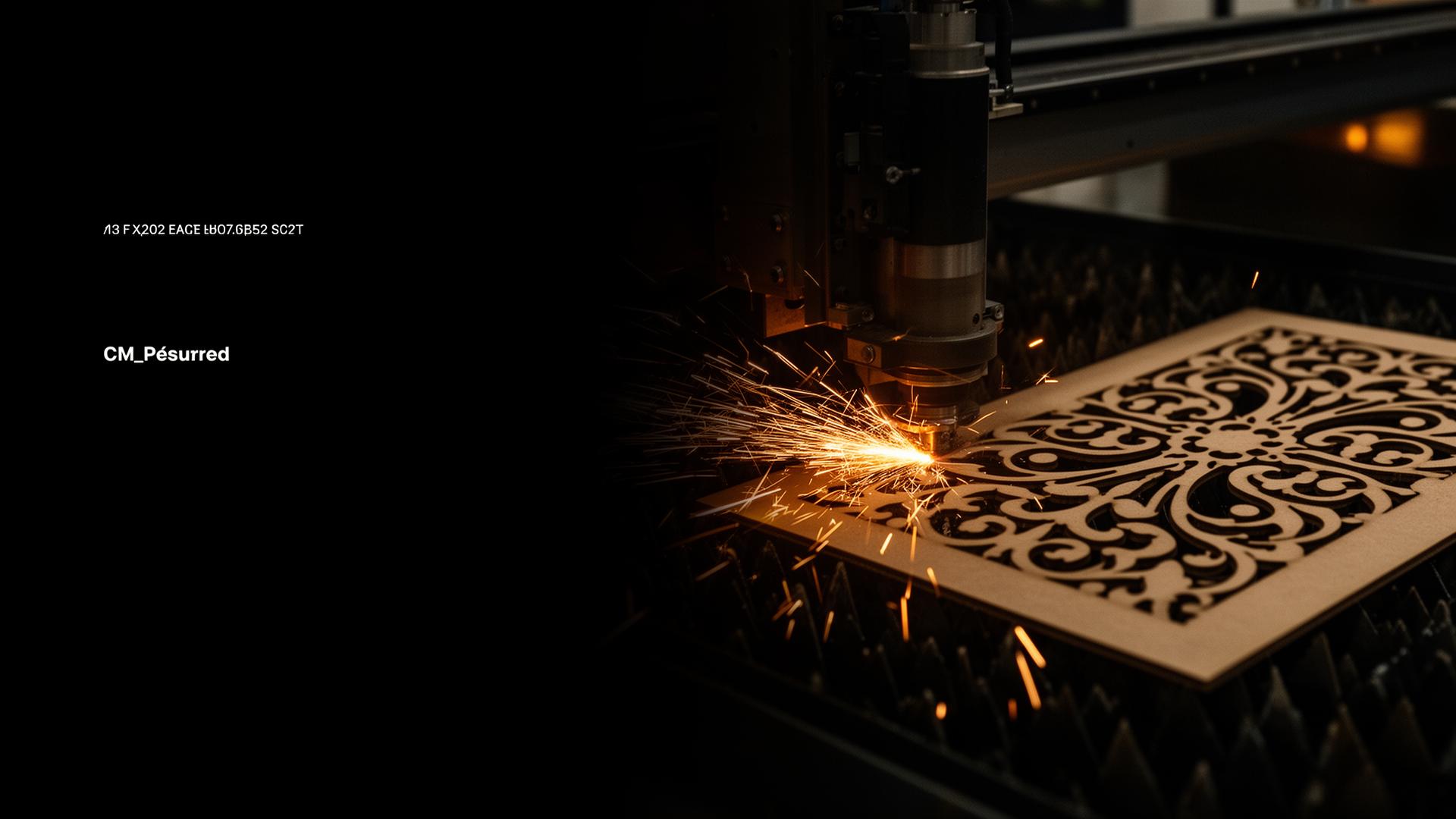 Máquina de corte a laser CNC em operação